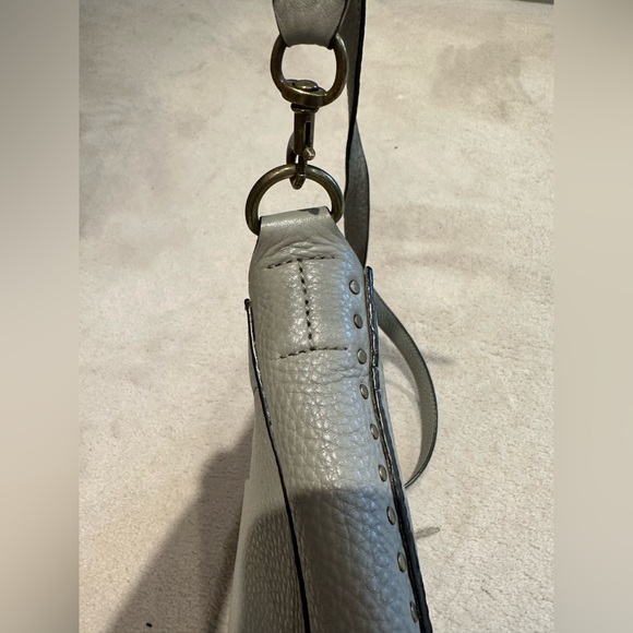 Rebecca Minkoff Designer Leather Grey Purse Beautiful Shoulder Bag with Studs - Picture 6 of 10